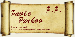 Pavle Purkov vizit kartica